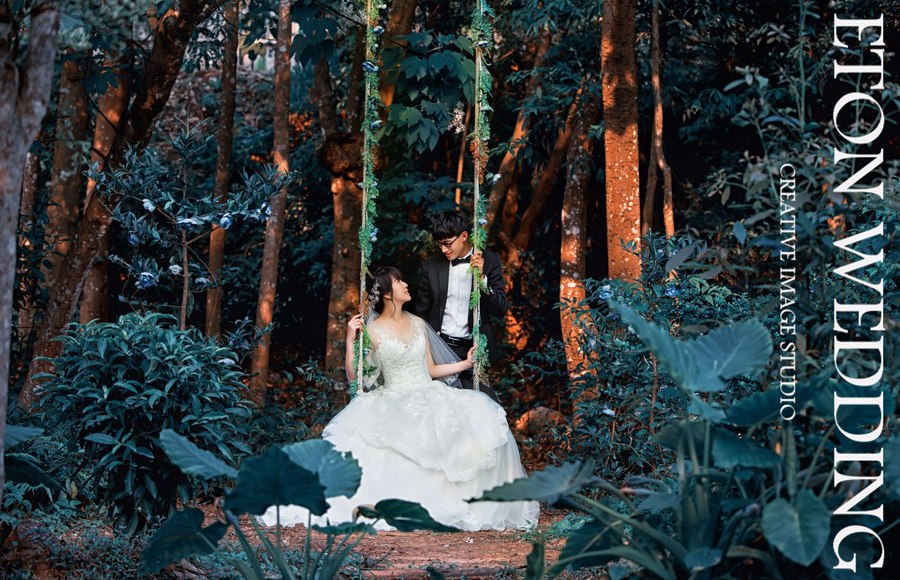 草原婚紗照,草原森林拍婚紗,森系婚紗攝影